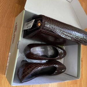 Aqua College Naturalizer Matching Purse and Shoes